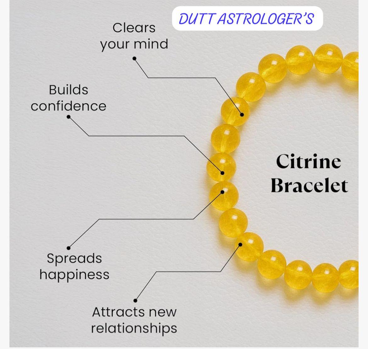 Citrine Natural Yellow Quartz Gemstone Bracelet - Image 3