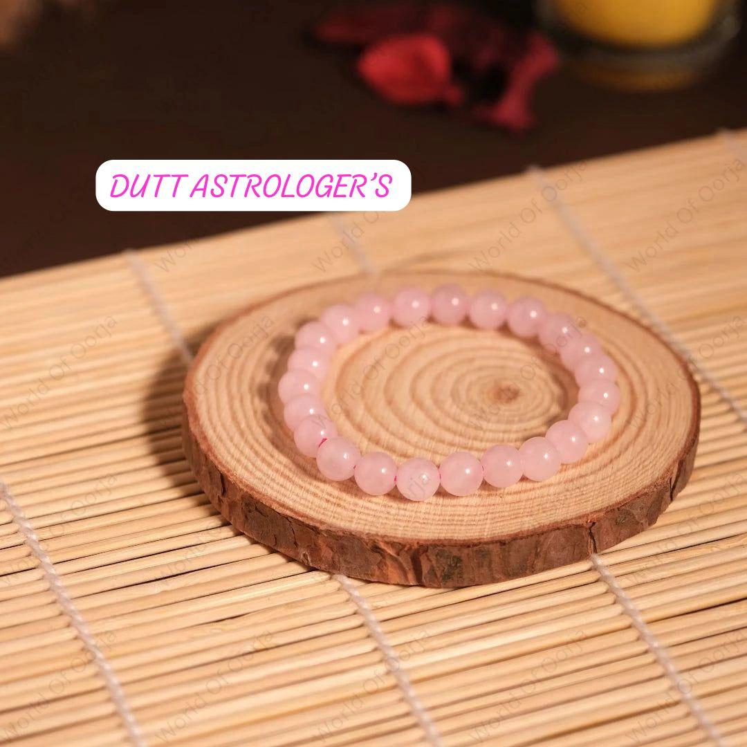 Rose Quartz Crystal Bracelet Natural | Love & Healing Stone Beads | - Image 2