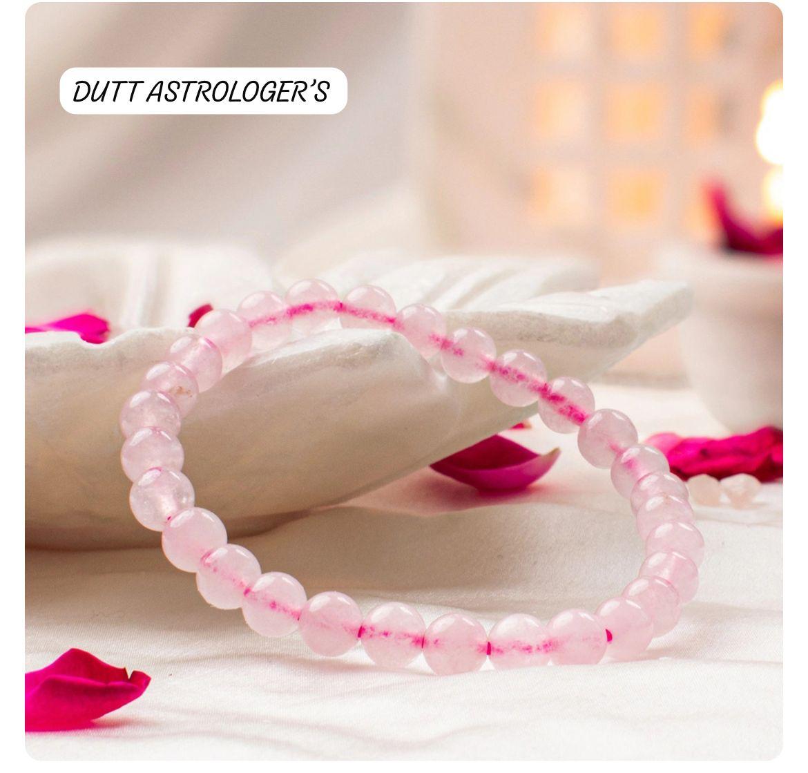 Rose Quartz Crystal Bracelet Natural | Love & Healing Stone Beads | - Image 4