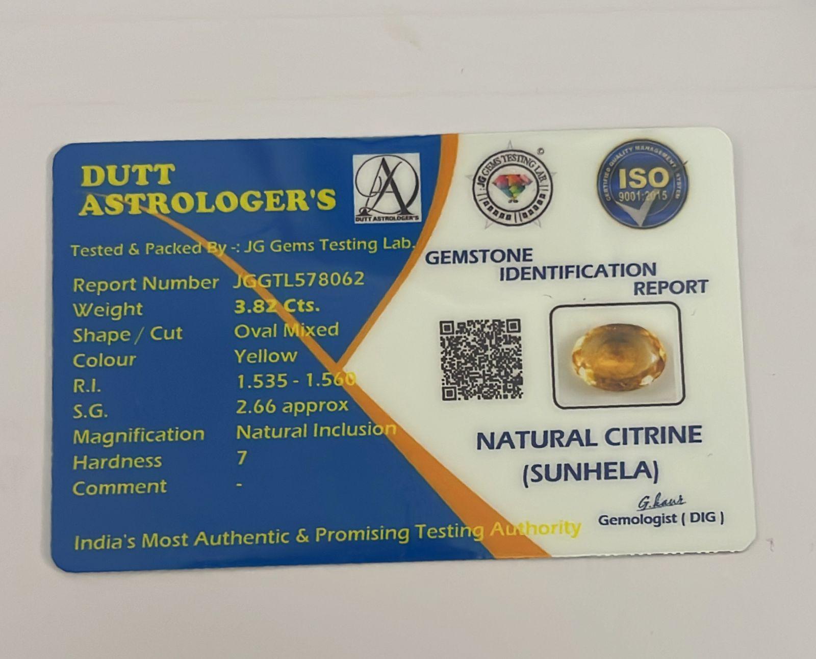 Sunela Gemstone Citrine बृहस्पति ग्रह (Guru Grah) | Financial Prosperity and Success, Boosts Confidence and Creativity, Mental & Emotional Well-being, Physical Health Improvements, Protection & Positivity, Astrological Significance | - Image 4